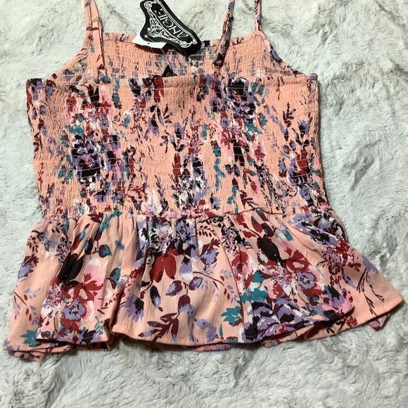 Angie smocked floral blouse spring summer - Picture 11 of 11